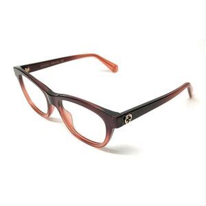 Gucci GG0372O 003 Brown Transparent Authentic Eyeglasses Frame 51-17